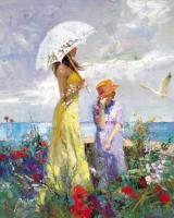 Pino Daeni - Impression oil painting.